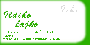 ildiko lajko business card